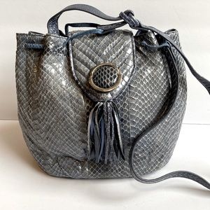 Sharif snakeskin shoulder bag